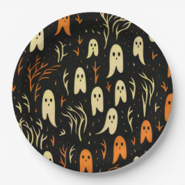 Prato De Papel Tableware Spooky para Partidos e Eventos