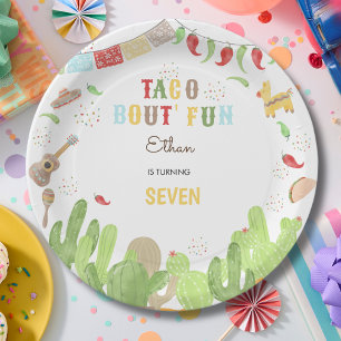 Prato De Papel Taco sobre diversão festa mexicana de aniversário
