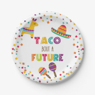 Prato De Papel Taco sobre futura graduação de Fiesta - Branco