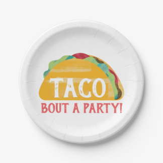 Prato De Papel Taco sobre uma festa