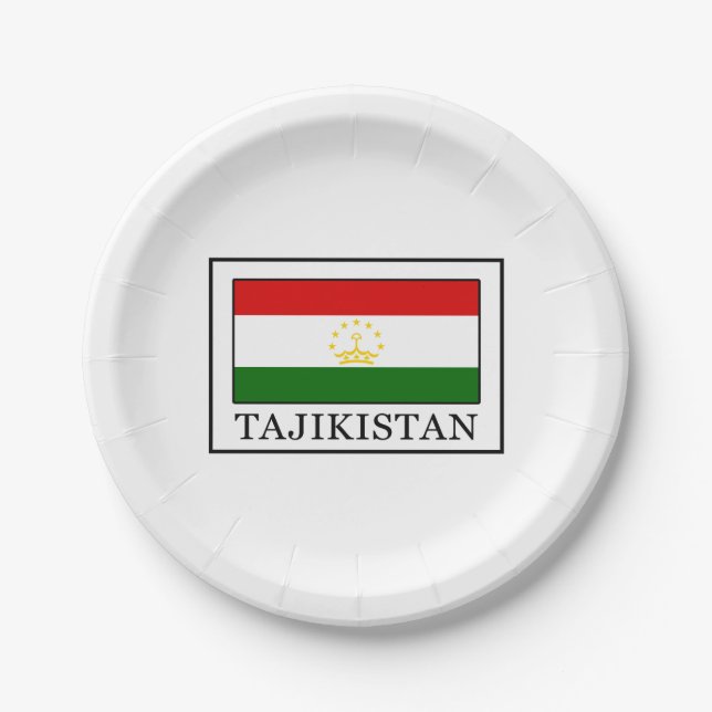 Prato De Papel Tajiquistão (Frente)