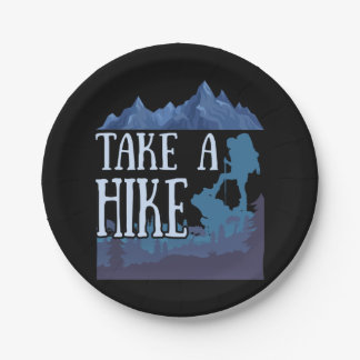 Prato De Papel Take a Hike I love Hiking camping