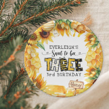 Tão doce em ser três aniversário de 3 anos florais