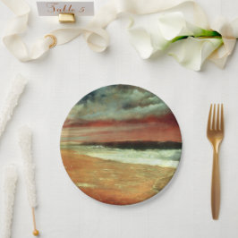 Prato De Papel Tarde da tarde pelo Mar - Joaquín Clausell