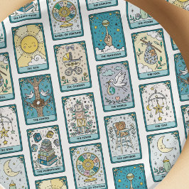 Prato De Papel Tarot Patterned Baby Shower 
