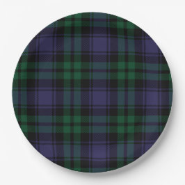 Prato De Papel Tartan Black Watch, Xadrez