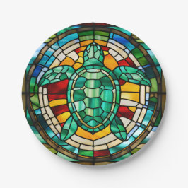 Prato De Papel Tartaruga marinha