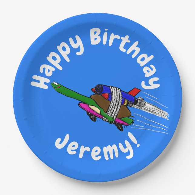 Prato De Papel Tartaruga voadora (Frente)