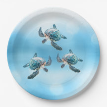 Tartarugas Marinhas 3D Tema Oceano