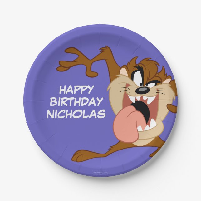 Prato De Papel TAZ™ | Estimulando A Língua (Frente)