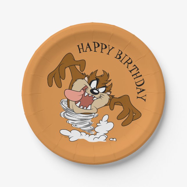 Prato De Papel TAZ™ Whirling Tornado (Frente)