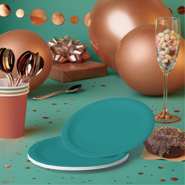 Prato De Papel Teal (Múltiplo)