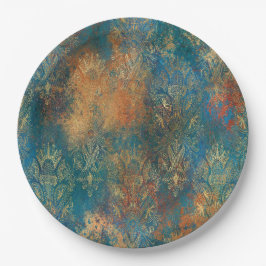 Prato De Papel Teal Cooper Patina Napkins
