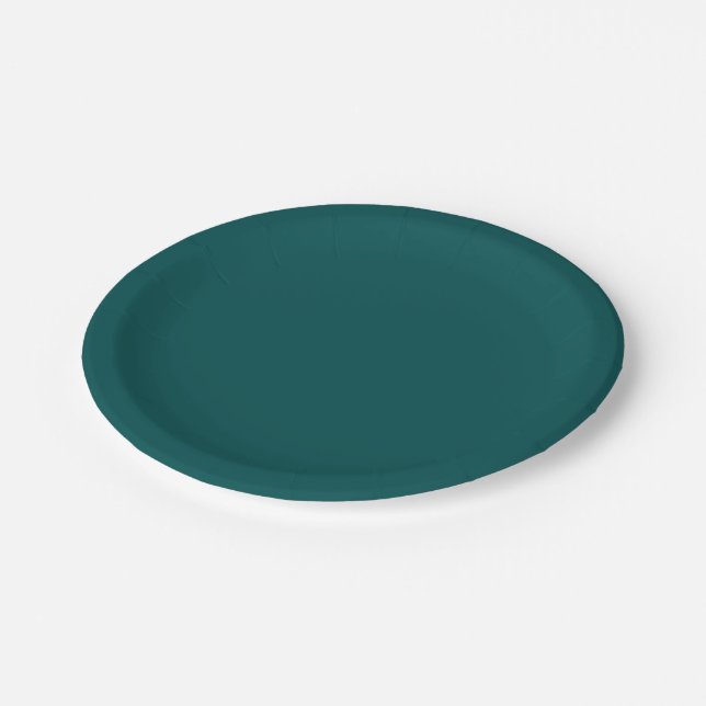 Prato De Papel  Teal escuro (cor sólida)  (Inclinado)