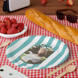 Prato De Papel Teal Green Graduation