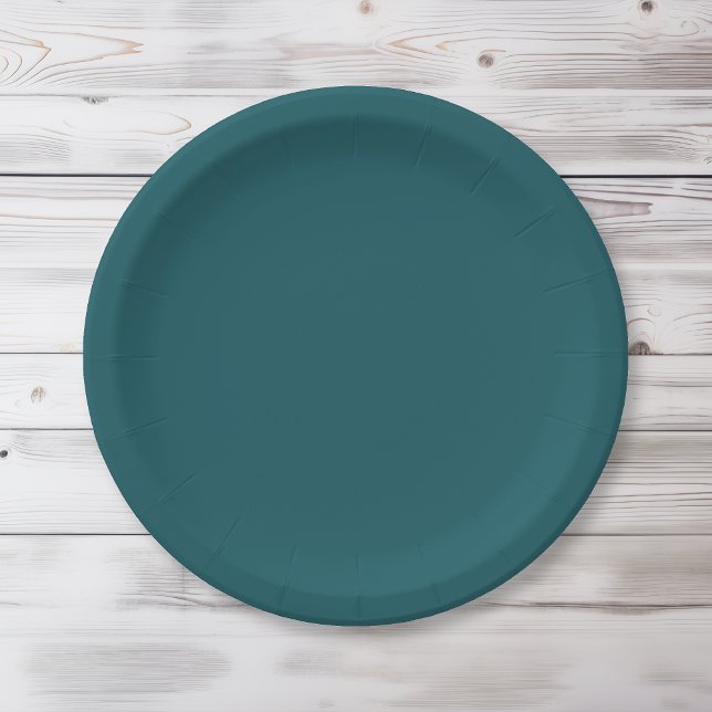 Prato De Papel Teal oceânico de cor sólida (Criador carregado)