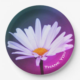 Prato De Papel Teal roxo e rosa