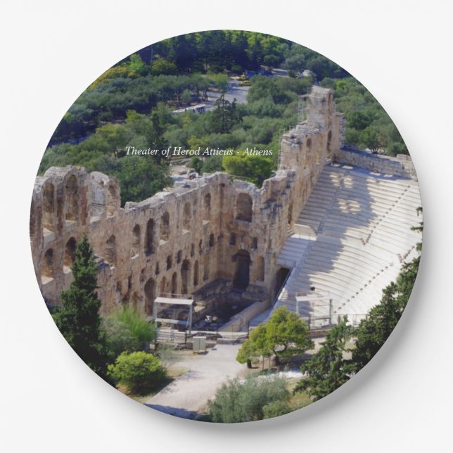 Prato De Papel Teatro de Herod Atticus - Atenas (Frente)