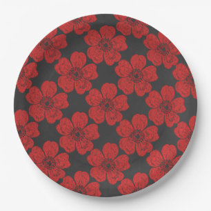 Prato De Papel Teclado de Rosas vermelhas selvagens
