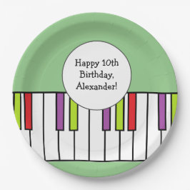 Prato De Papel Teclas de Piano Música Festa de Aniversário Idade 