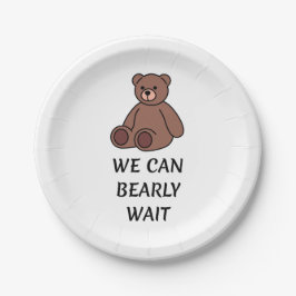 Prato De Papel Teddy Bear Baby Shower