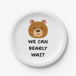 Prato De Papel Teddy Bear Baby Shower