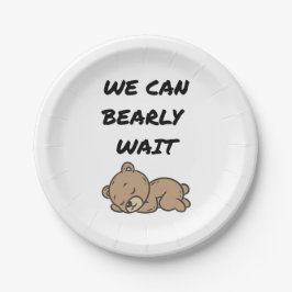 Prato De Papel Teddy Bear Baby Shower