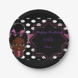 Prato De Papel Tema da Garota de Vidro