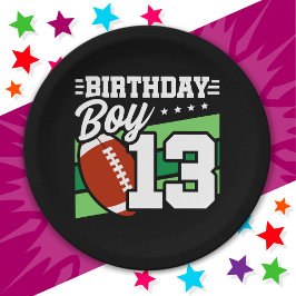 Prato De Papel Tema de 13 de aniversário de 13 anos do partido de