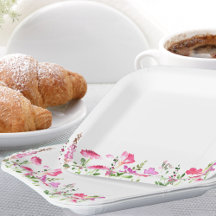 Tema de Flor Selvagem Rosa Delicar Borda Floral