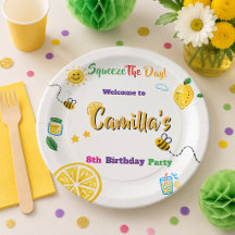 Tema de Verão Limão Aniversário de Crianças 