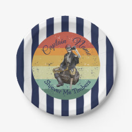 Prato De Papel Tema Pirata do Partido