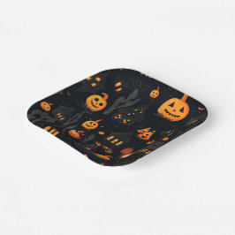 Prato De Papel Temática de Halloween