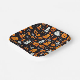 Prato De Papel Temática de Halloween