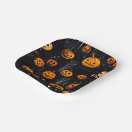 Prato De Papel Temática de Halloween