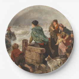 Prato De Papel Tempestade na costa (por Rudolf Jordan)