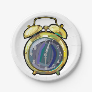 Prato De Papel Tempo de retrocesso do relógio de alarme Dourado V