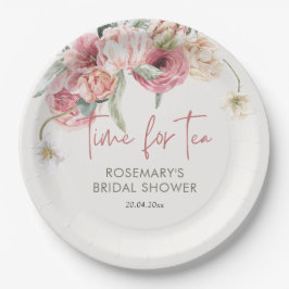 Prato De Papel Tempo Para O Chá de panela Floral Tea Boho
