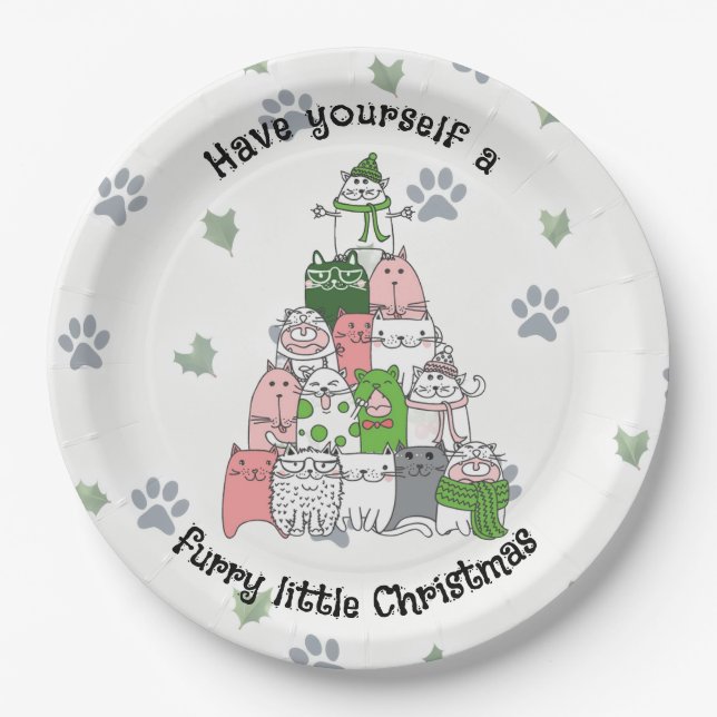 Prato De Papel Tenha um Feliz Natal! (Frente)