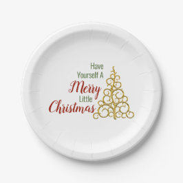Prato De Papel Tenha Uma Feliz De Papel De Natal
