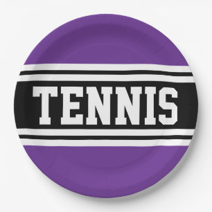 Prato De Papel TENIS Diversão Negrito Roxo Preto Branco Listras d