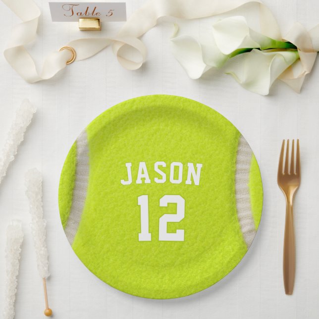Prato De Papel Tênis Personalizado com Nome e Idade (Casamento)