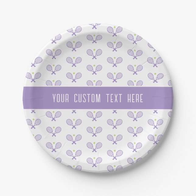 Prato De Papel Tênis Personalizado de Padrão de tênis (Frente)