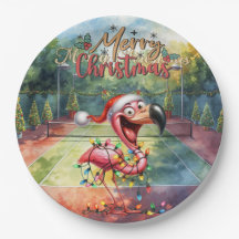 Tennis Christmas with Flamingo themed