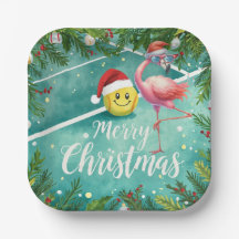 Tennis Christmas with Flamingo themed