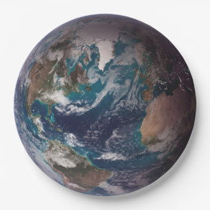 Prato De Papel Terra Marble Azul (Hemisfério Ocidental)