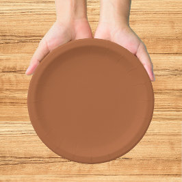 Prato De Papel Terracota Moderna Laranja Queimada Casamento de Ou