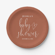 Terracotta Boho Gênero Chá de fraldas neutro