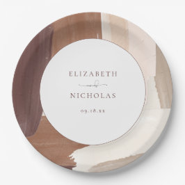 Prato De Papel Terracotta Espicado Moderno | Casamento Monograma