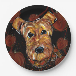 PRATO DE PAPEL TERRIER AIREDALE       